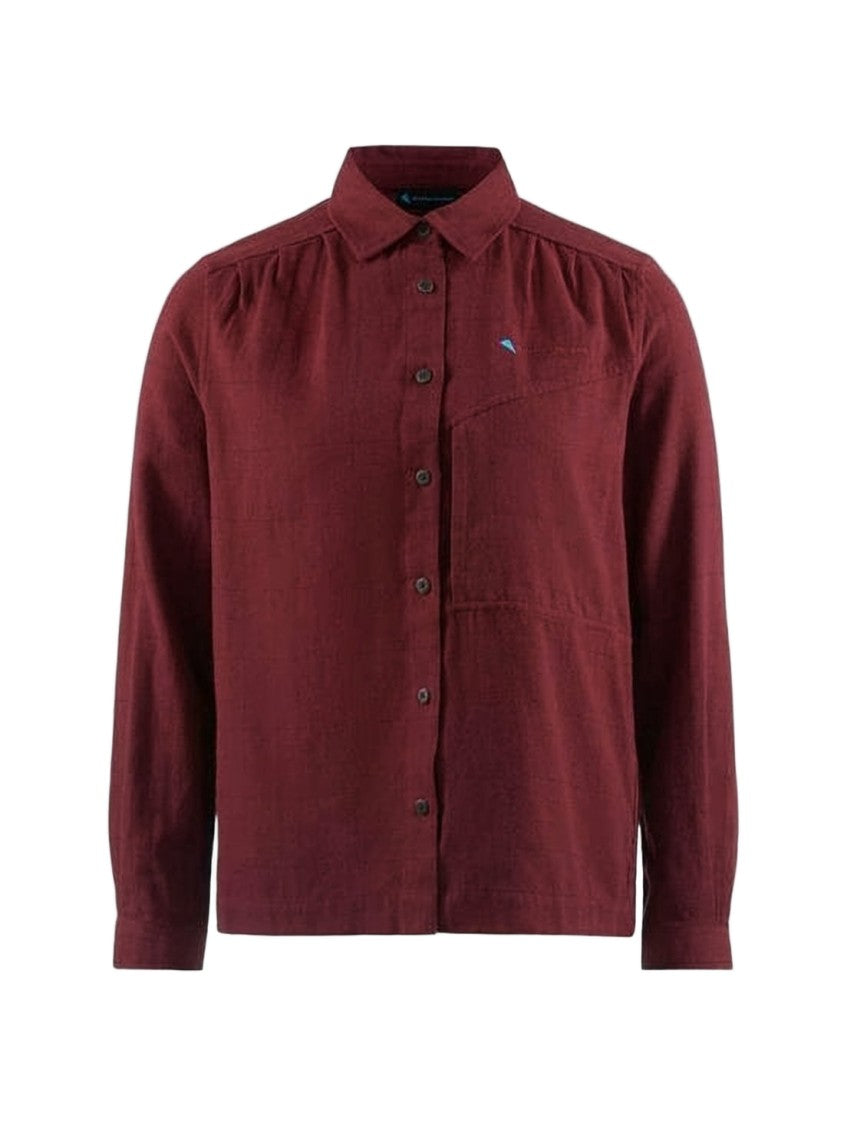 Klattermusen Deep Burgundy Button-Down Shirt With Boxy Fit