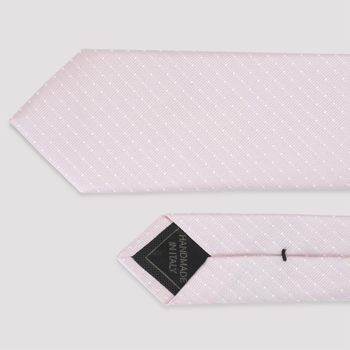 Brioni Textured Pink Polka Dot Cotton And Silk Tie
