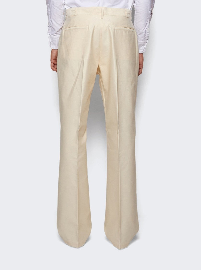 Maison Margiela Tailored Ecru Pants With Straight Leg Silhouette