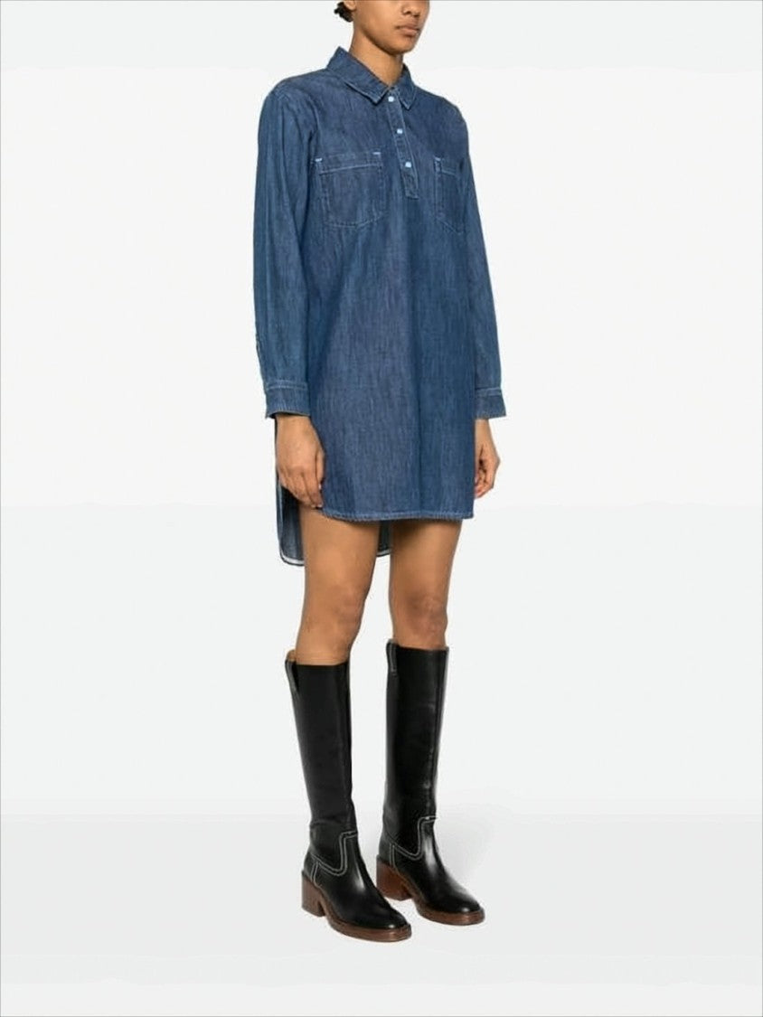A.P.C. Relaxed Denim Midi Dress