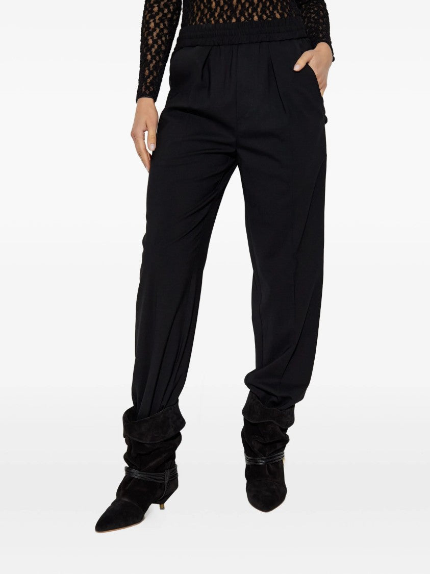 Isabel Marant Black Loretta Relaxed Tapered Pants