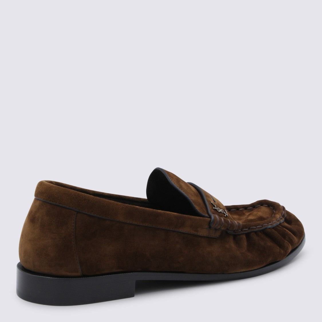Saint Laurent Brown Suede Loafers