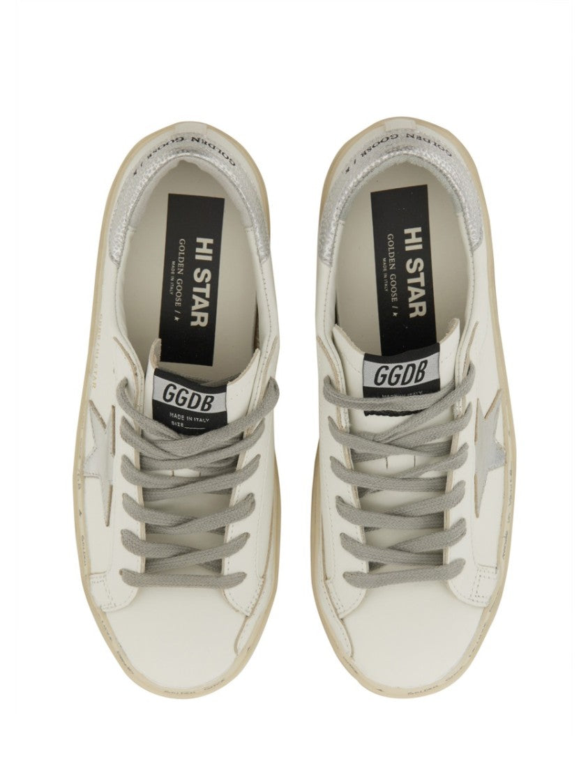 Golden Goose Hi Star Vintage Metallic Sneakers