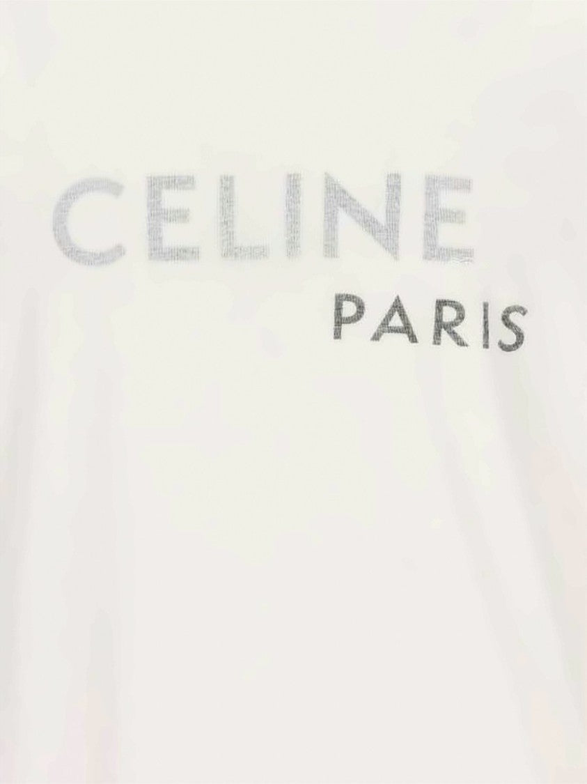 Celine Crew Neck T-Shirt With Subtle Logo Detail