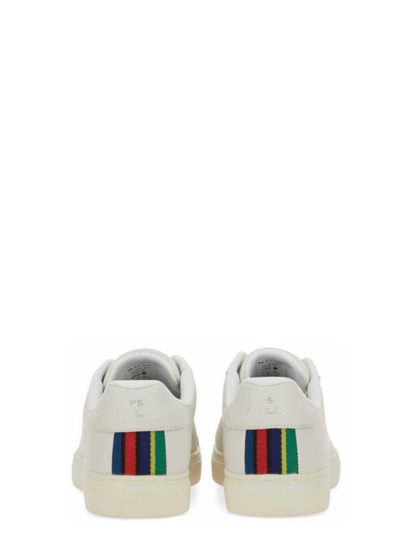 Ps Paul Smith Cow Leather Sneakers With Striped Detail
