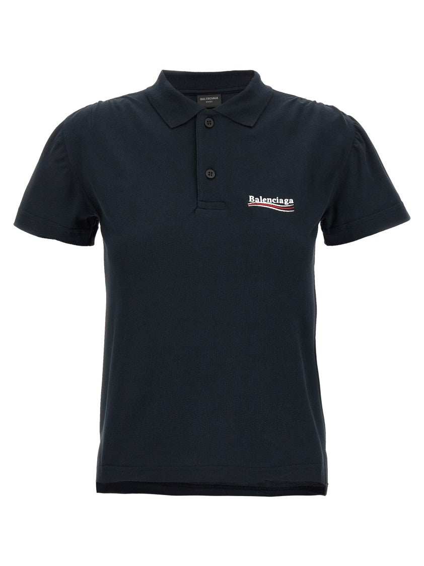 Balenciaga Logo Embroidery Polo Shirt