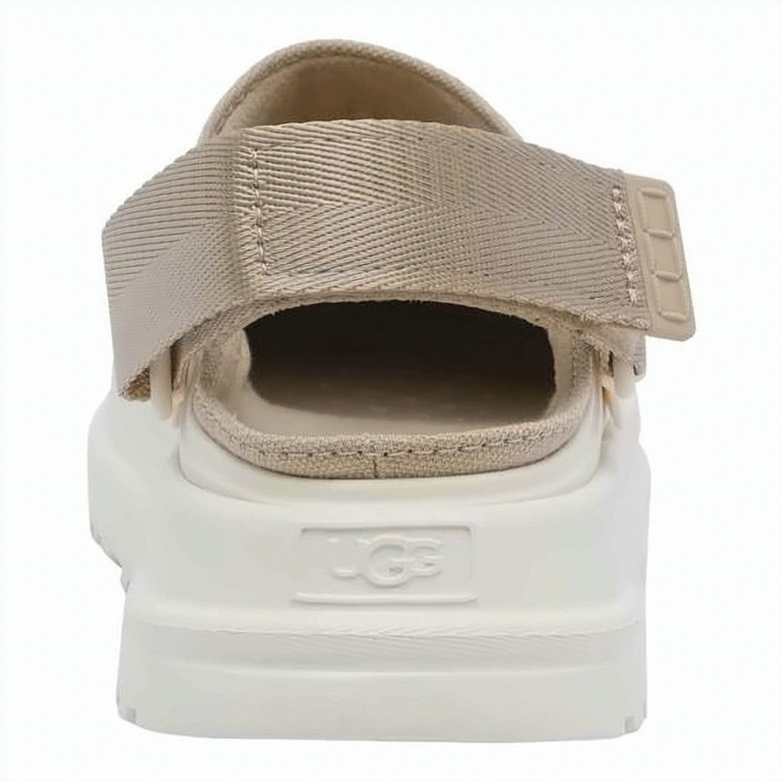 Ugg Beige Fabric White Tpu Toe Sandals