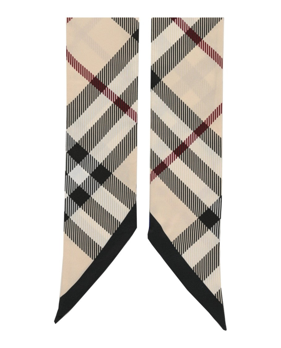 Burberry Large Vintage Check Silk Scarf With Tapered Ends