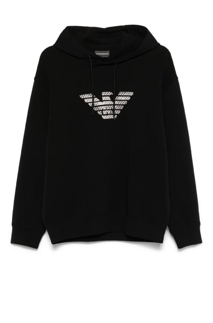 Emporio Armani Relaxed-Fit Cotton Blend Sweatshirt With Logo
