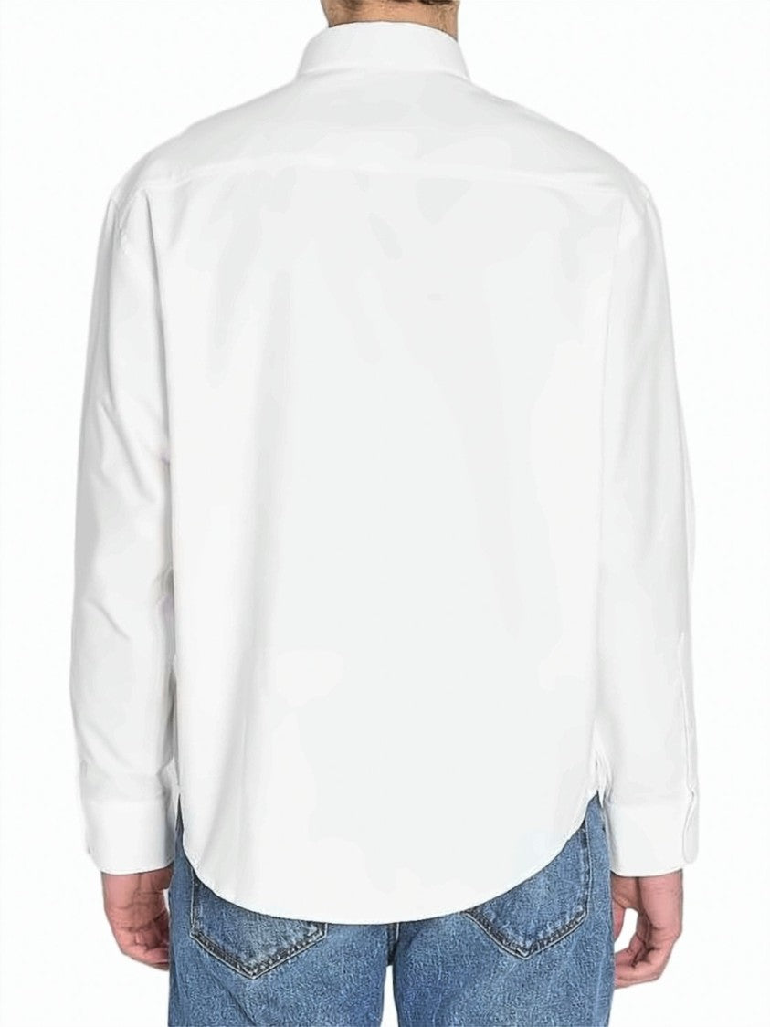 Ami Paris Classic Long-Sleeve Button-Down Shirt With Embroidered Logo