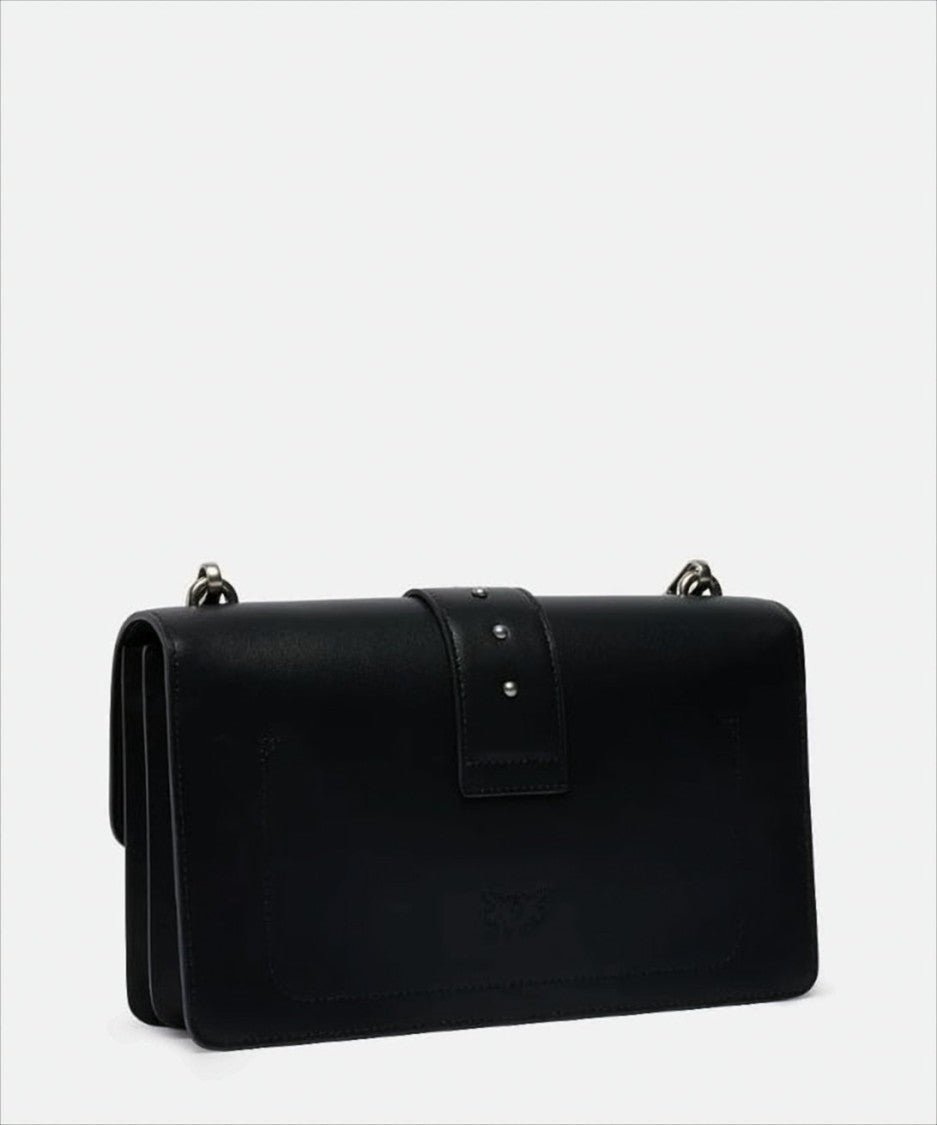 Pinko Black Calf Leather Bag