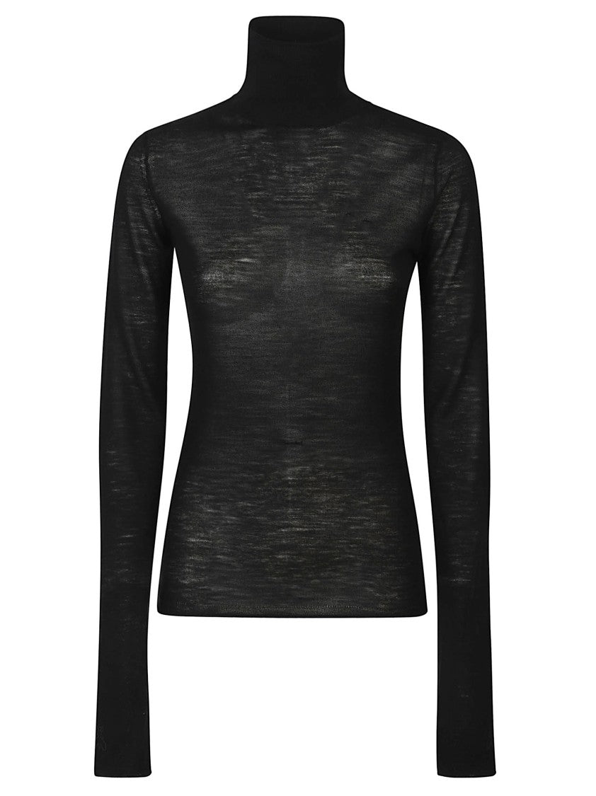 Patrizia Pepe Fitted Acrylic-Blend Turtleneck Sweater