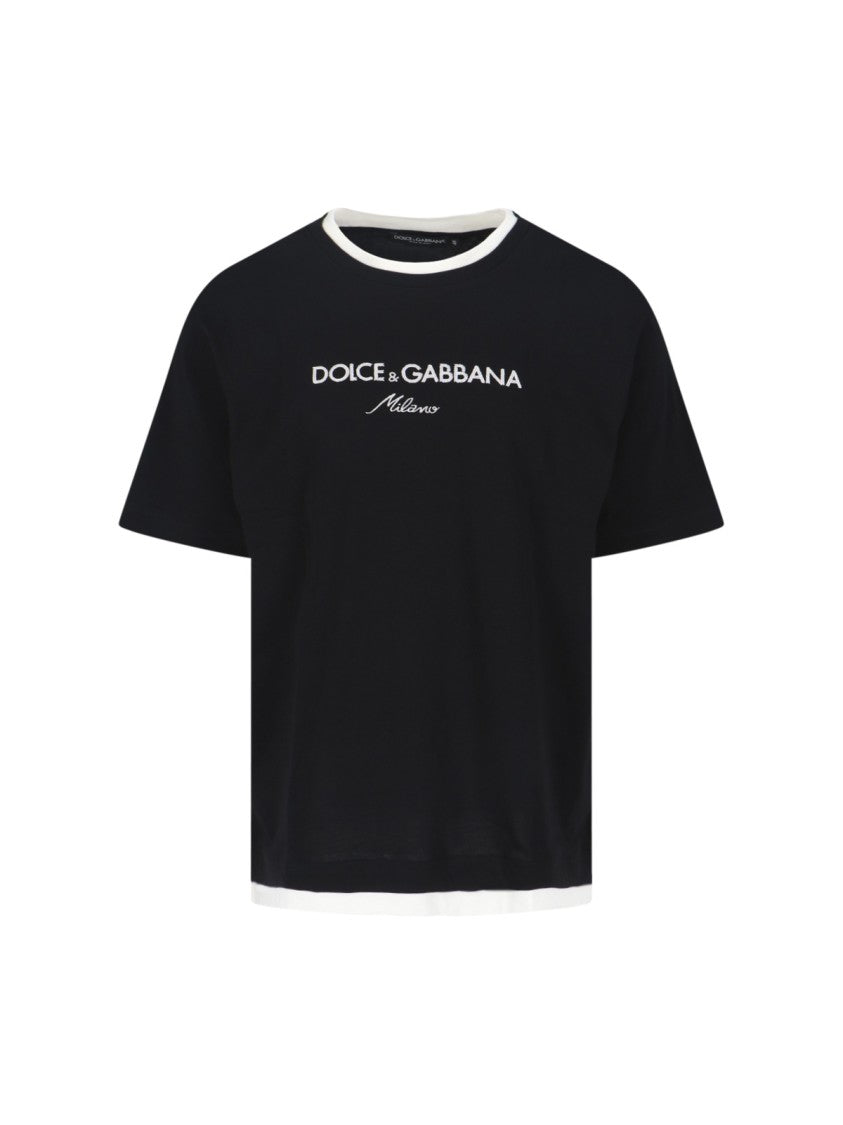 Dolce & Gabbana Layered T-Shirt – Black/White