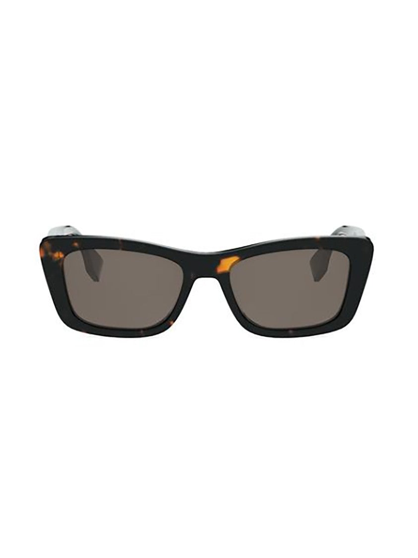 Fendi Tortoiseshell Fe40185i Rectangular Gold Sunglasses