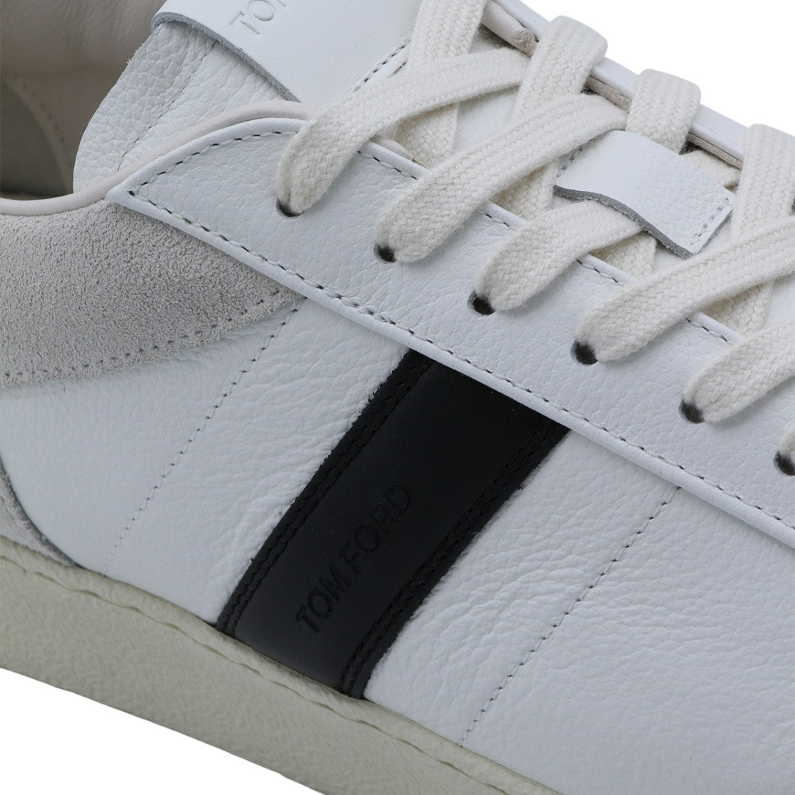 Tom Ford Low-Top Sneakers With Grey Suede Overlays