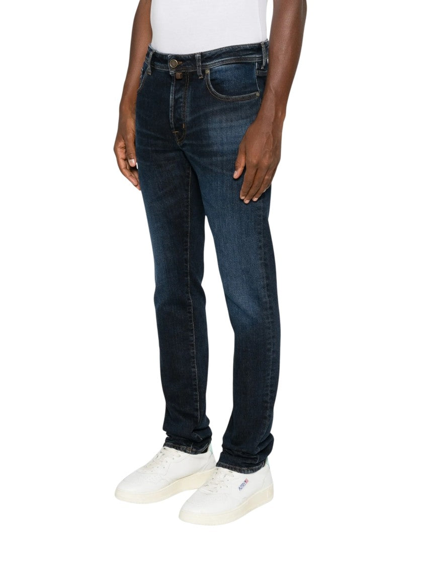 Jacob Cohen Slim Fit Jeans With Distinctive Logo Patch And Classic Design