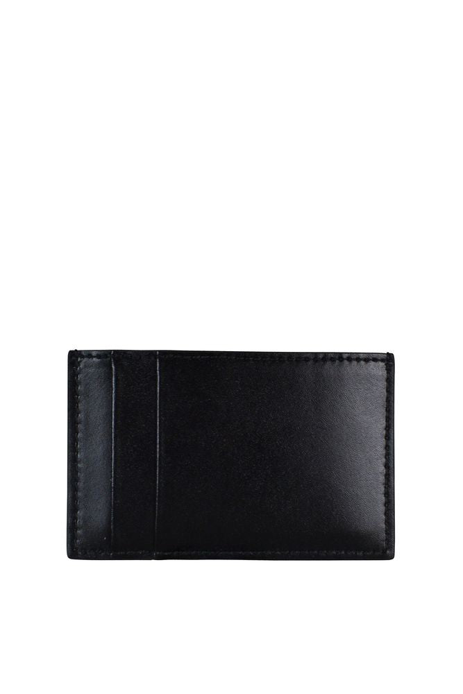 Alexander Mcqueen Rectangular Black Lambskin Leather Card Holder
