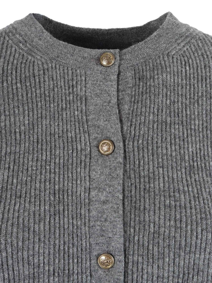 Ballantyne Round Neck Wool Cardigan