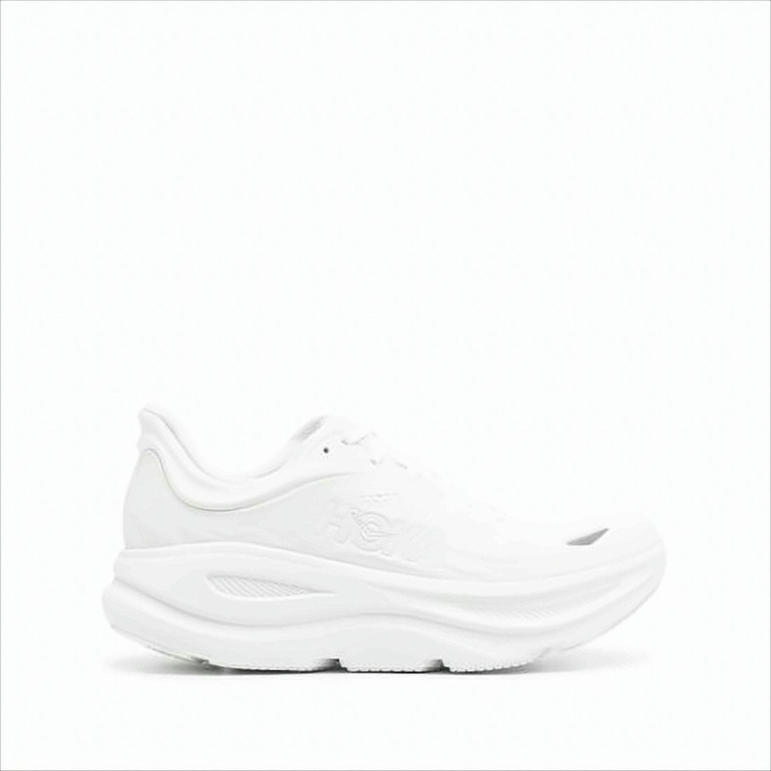 Hoka Monochromatic Athletic Sneakers With Cushioned Sole