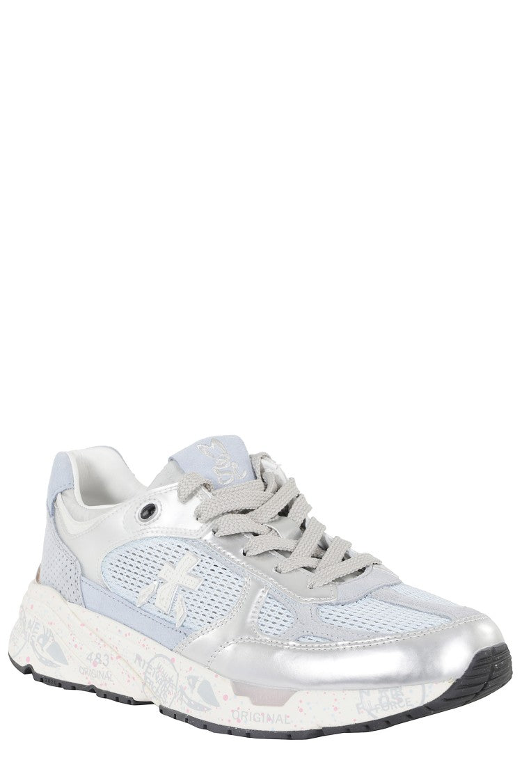 Premiata Blue Mased 8205 Suede-Trim Polyester Sneakers