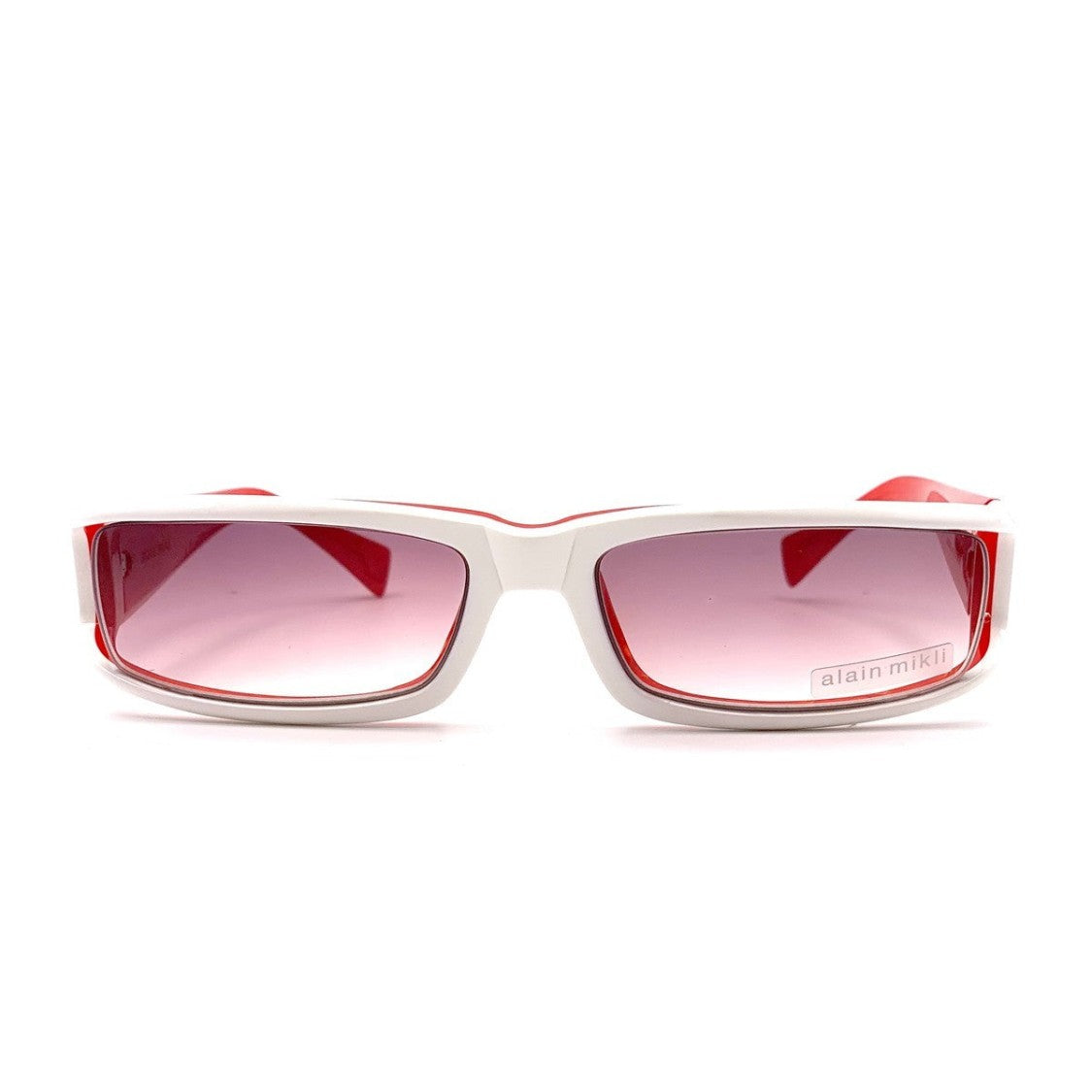 Alain Mikli Red A0350 Acetate Rectangular Sunglasses