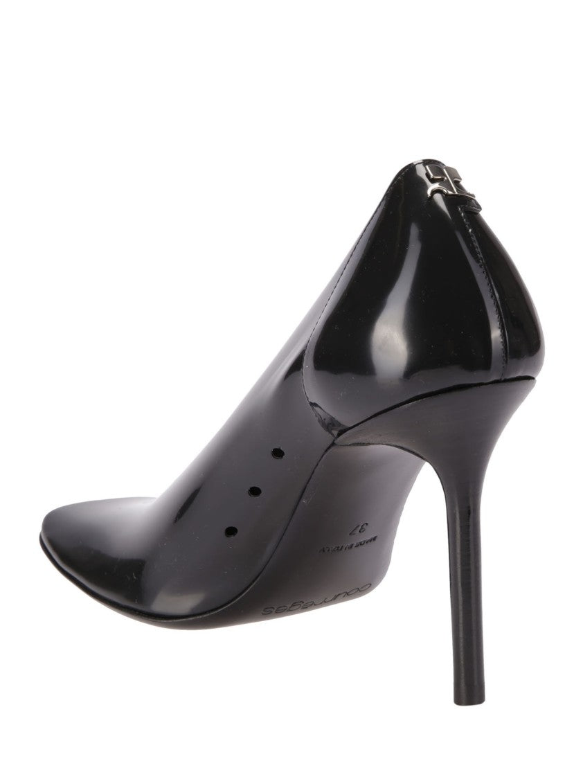 Courrèges Black Stilettos In Semi-Transparent Translucent Rubber
