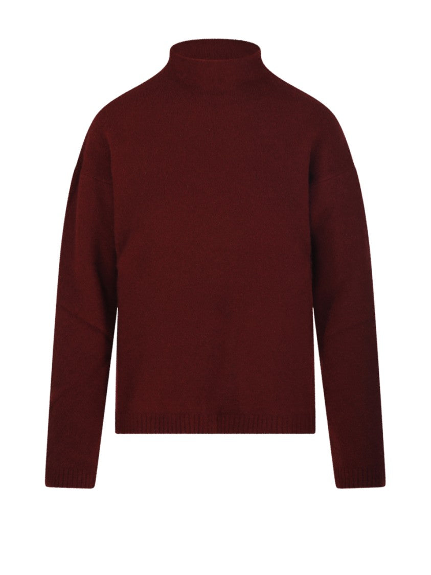 Max Mara Relaxed Fit Burgundy Cashmere Blend Sweater