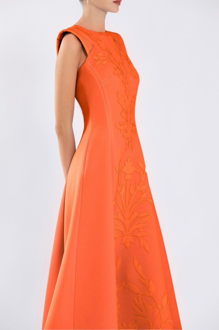 Saiid Kobeisy Neoprene Dress With Matching Embroidery