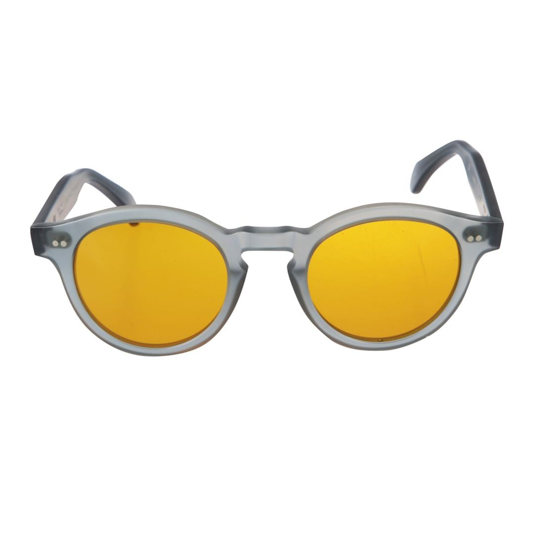 Kador Tony Round Frame Sunglasses With Translucent Smoky Gray Finish