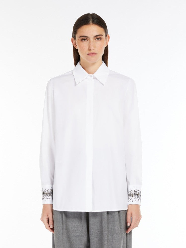 Max Mara Classic-Cut Pure Cotton Poplin Shirt