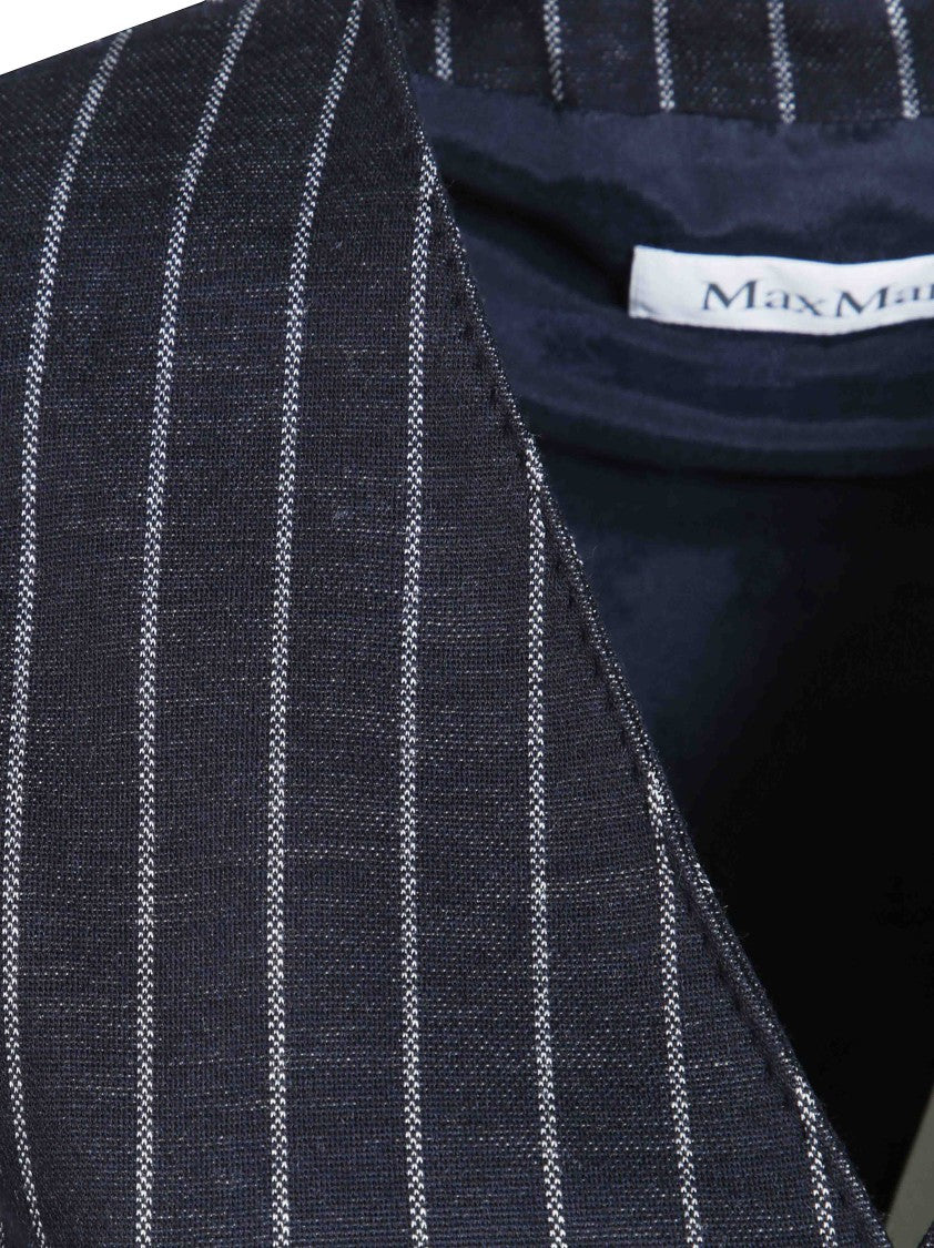 Max Mara Tailored Blue Pinstripe Vest