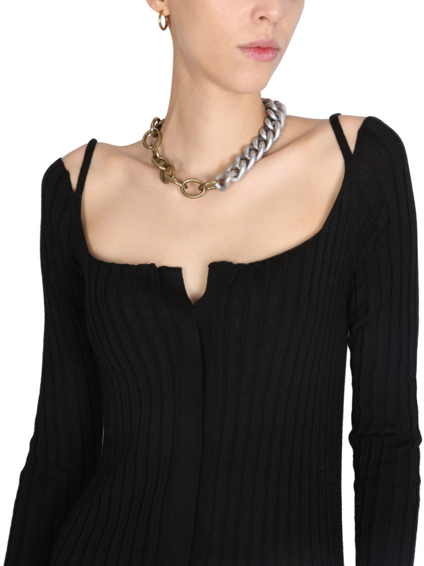 Philosophy Di Lorenzo Serafini Ribbed Knit Midi Dress