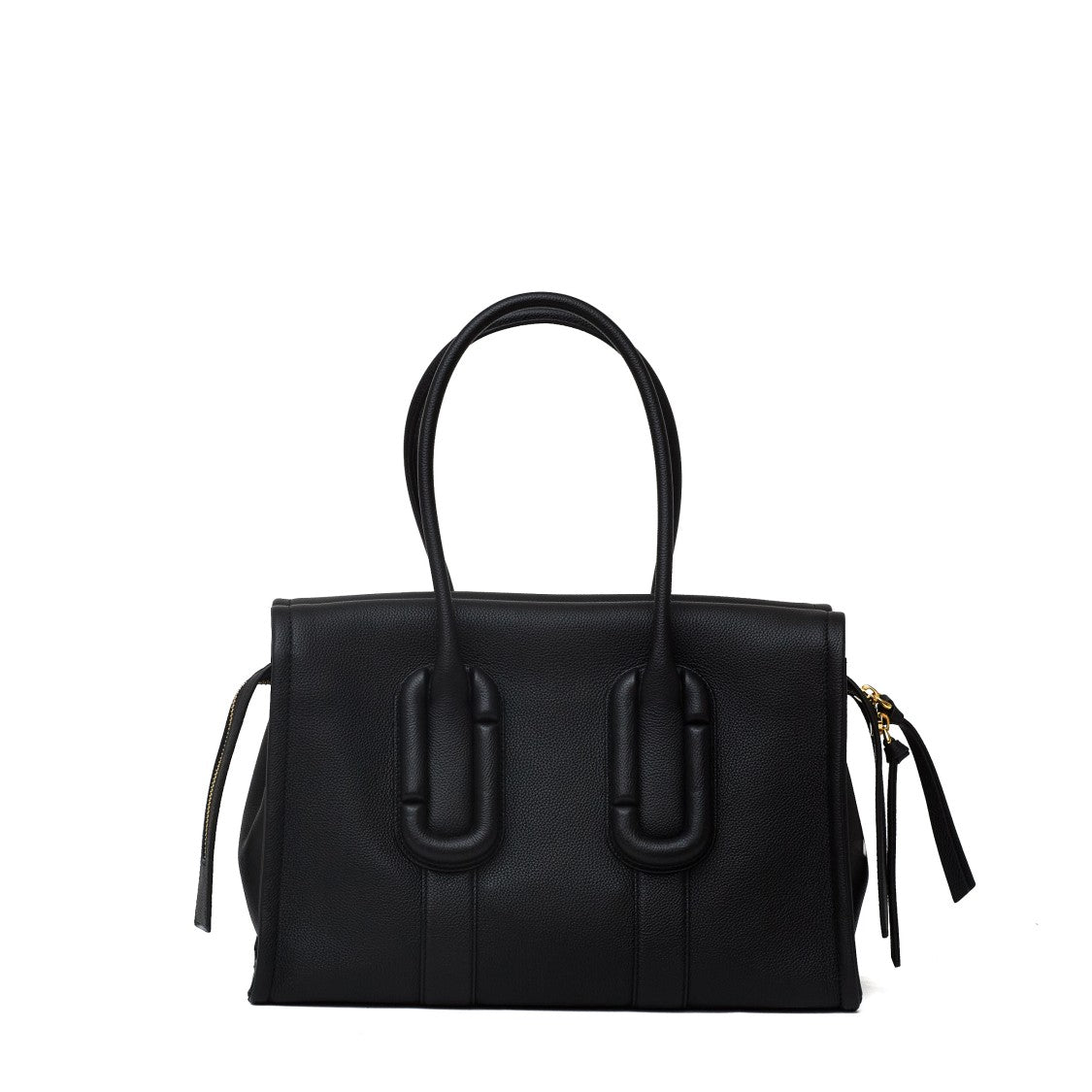 Marc Jacobs Pebble Leather Structured City Tote With Gold-Tone Accents