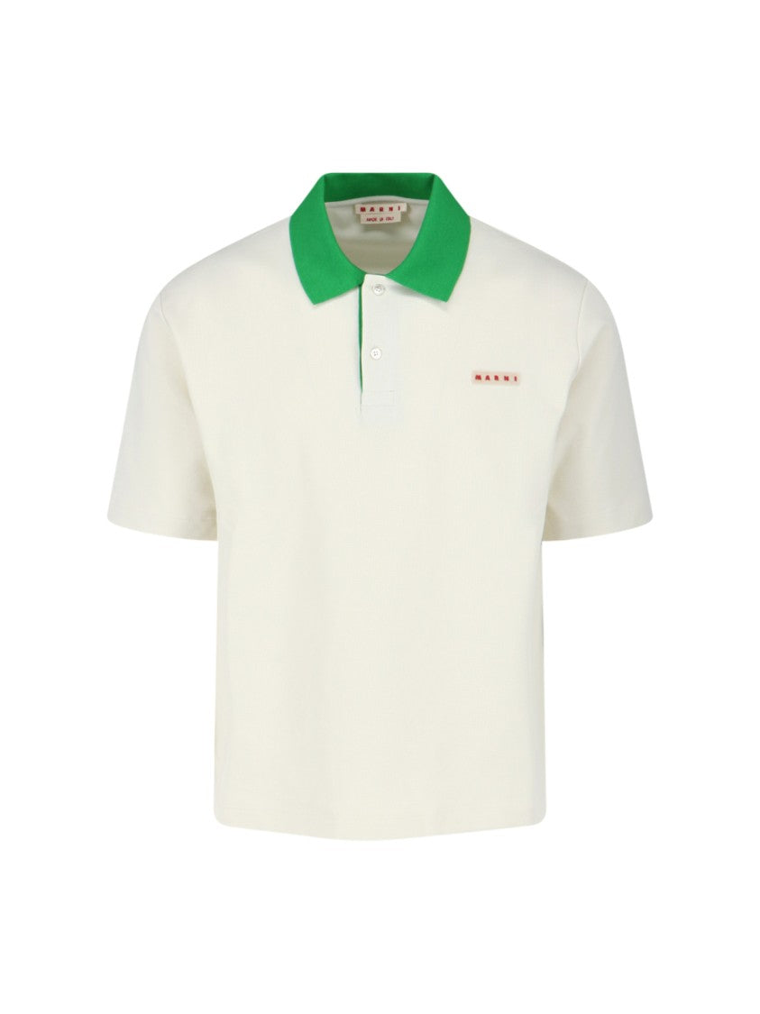 Marni Logo Polo Shirt – White