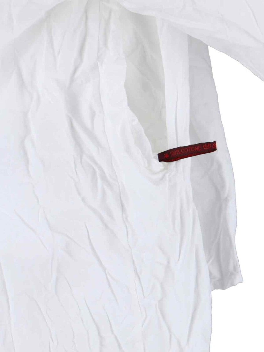 Daniela Gregis Gathered Cotton Shirt – White