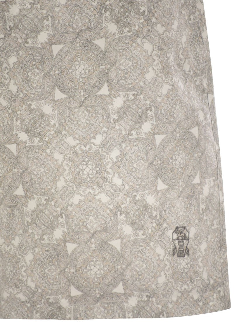 Brunello Cucinelli Beach Swimsuit With Paisley Design