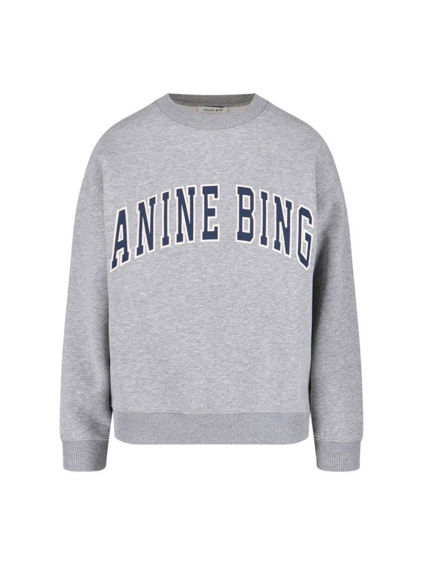 Anine Bing Spencer Crewneck Sweatshirt – Grey