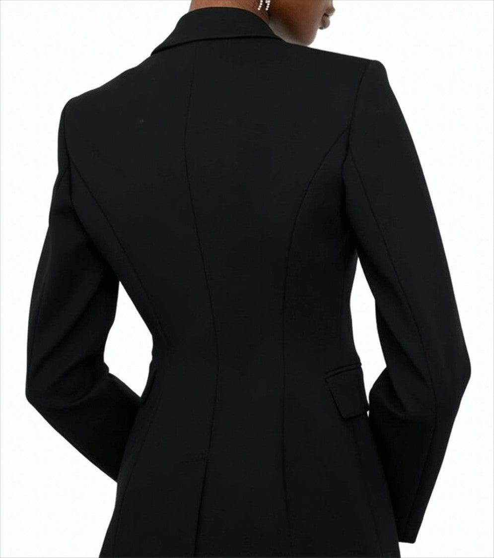 Liu Jo Fitted Black Blazer With Classic Lapels