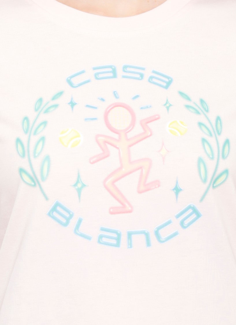 Casablanca Pink Dance Joy Cotton T-Shirt