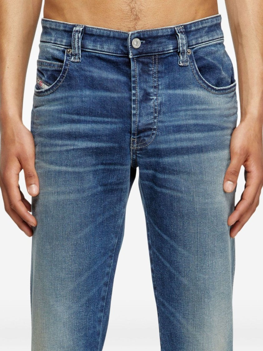 Diesel Classic Straight-Leg Jeans With Medium Blue Wash
