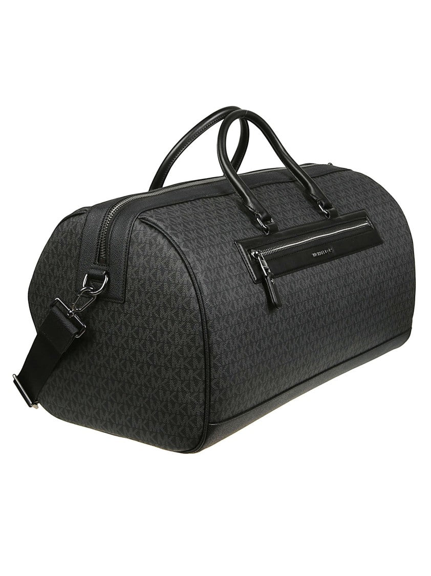 Michael Kors Black Jet Set Flight Pvc Duffle Bag