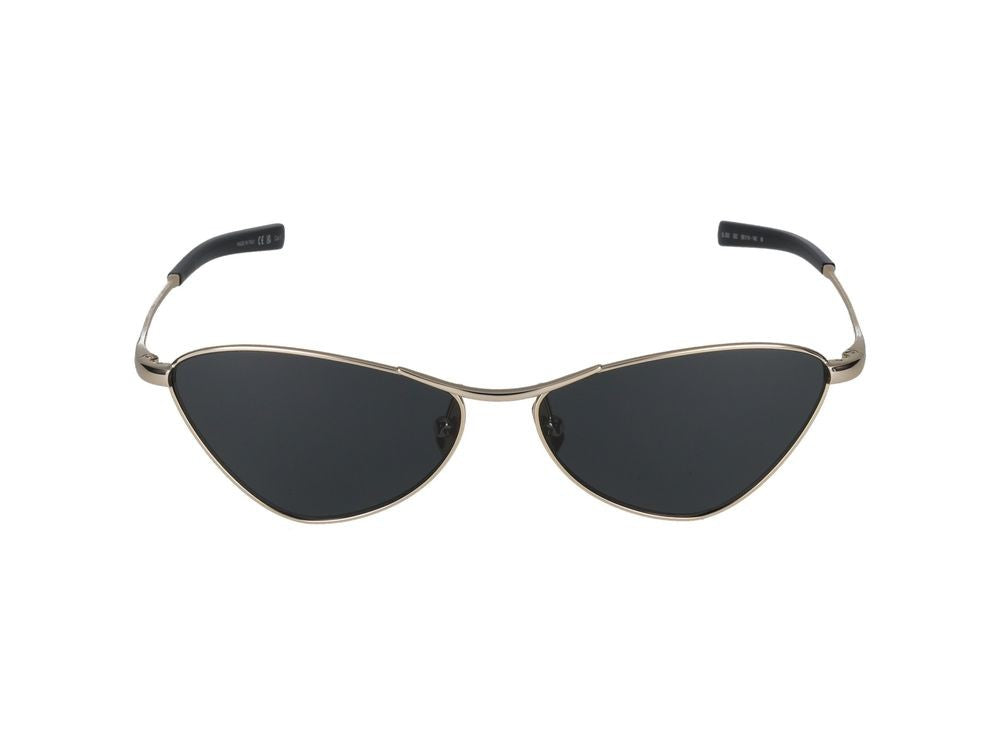 Saint Laurent Gold Curved Bridge Cat-Eye Metal Sunglasses