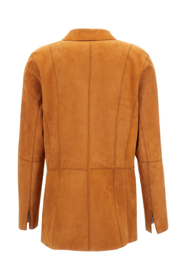 Desa 1972 Orange Reversible Suede Blazer