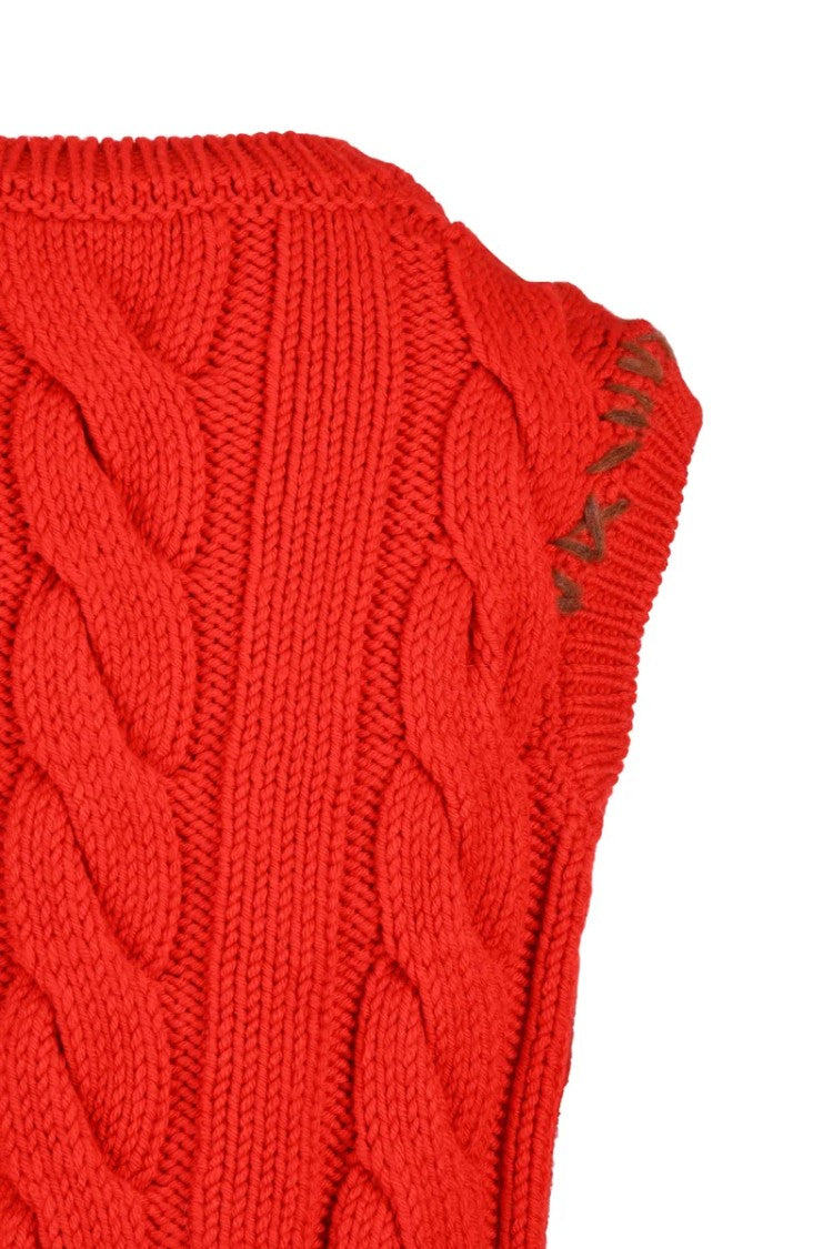 Marni Knitted Vest - Red