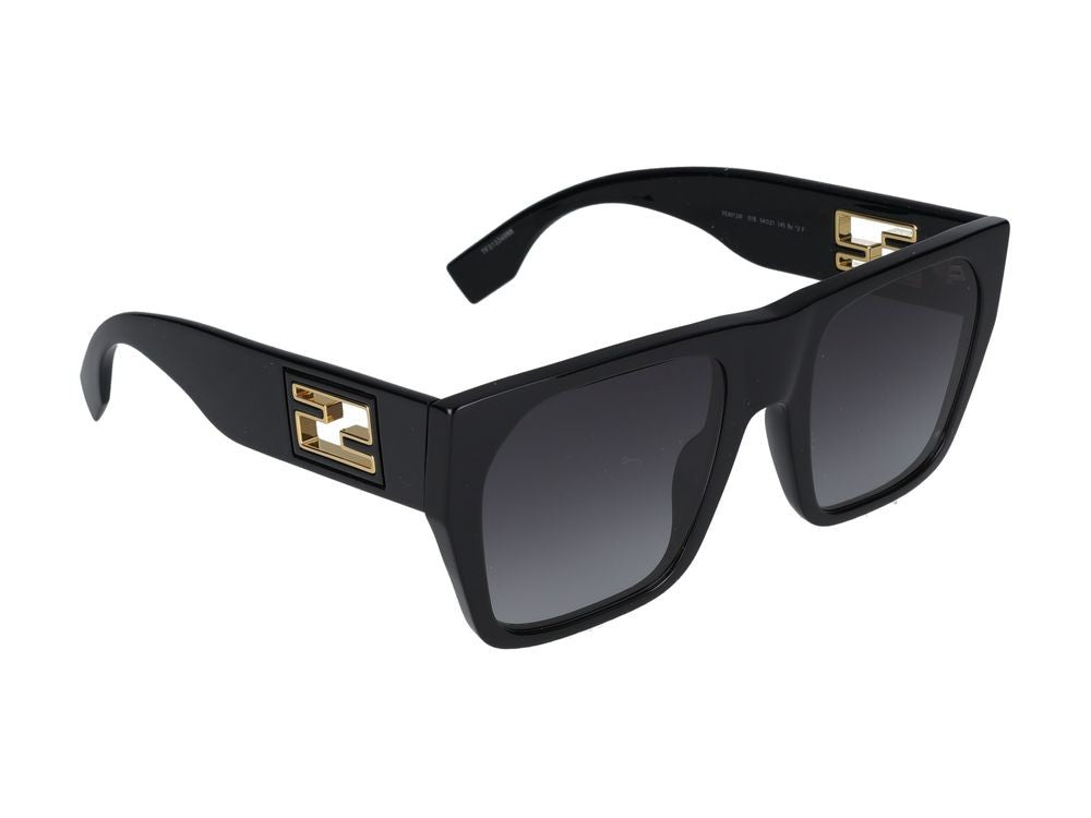 Maison Fendi Black Oversized Square Sunglasses