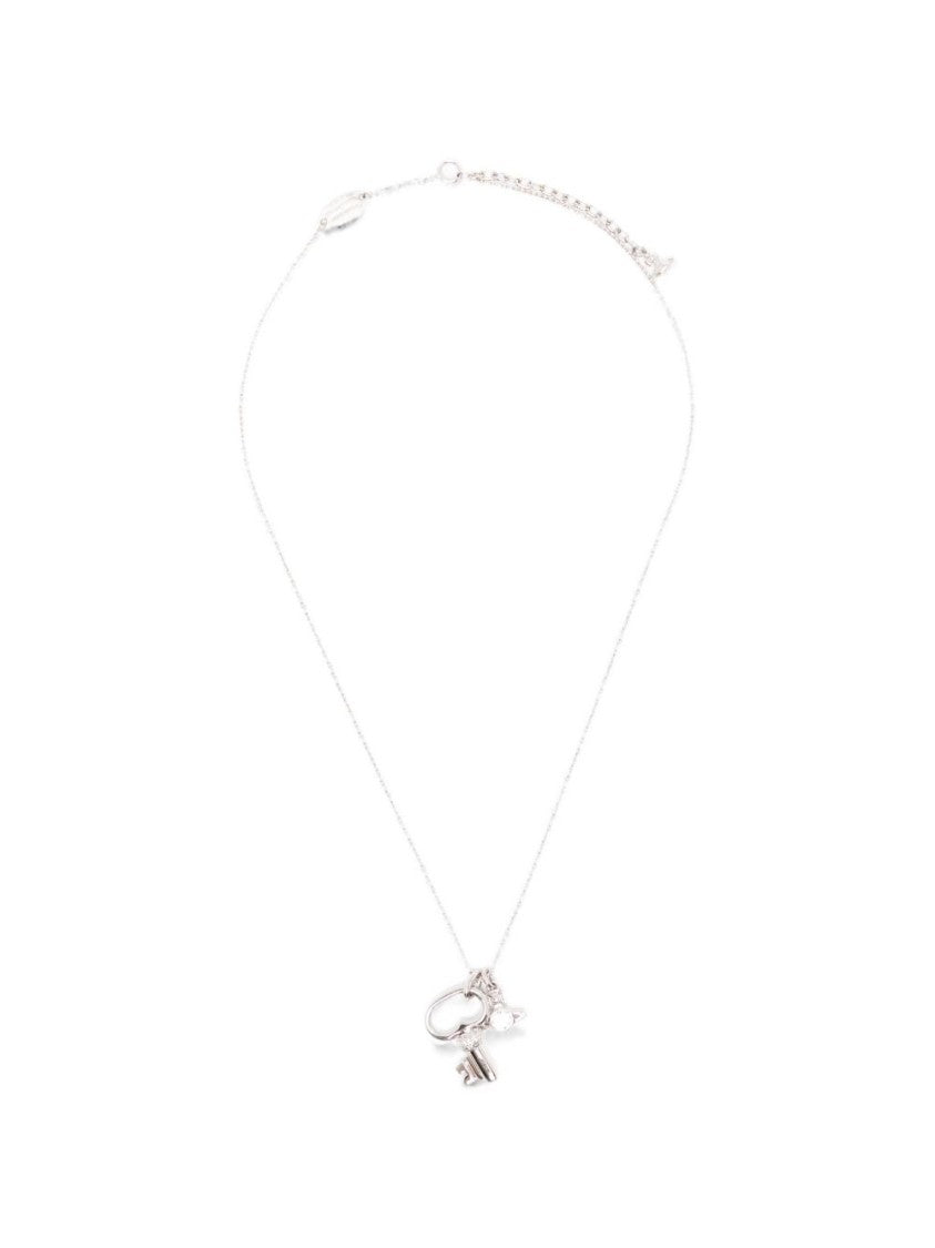 Vivienne Westwood Silver Key Star Charms Minimalist Necklace