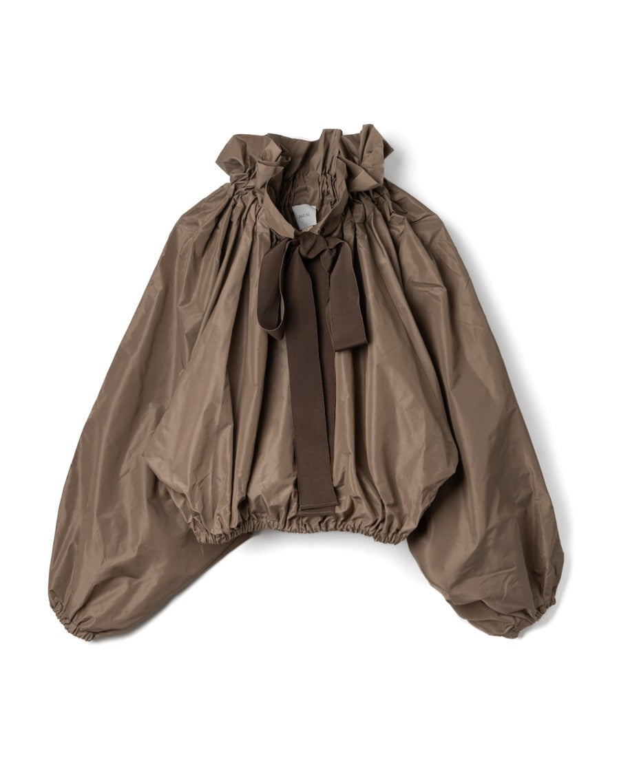 Patou Brown Recycled Polyester Faille Top