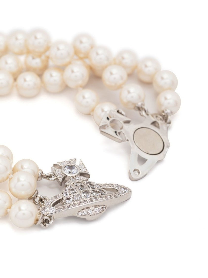 Vivienne Westwood Three-Strand Pearl Bracelet With Silver-Tone Clasp