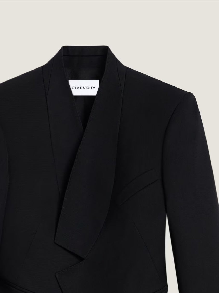 Givenchy Reverse Lapel Wool Tailored Jacket