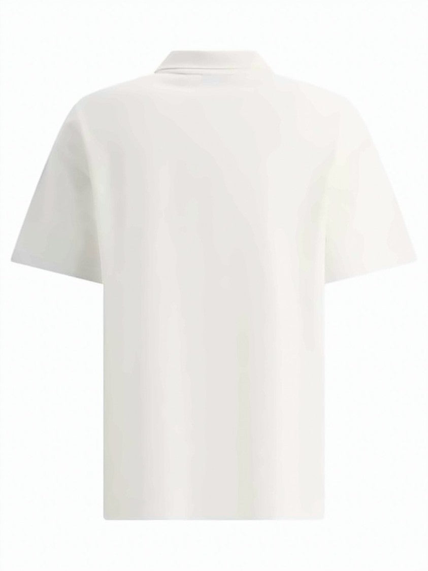 Burberry Minimalist Short-Sleeve Polo Shirt With Embroidered Detail